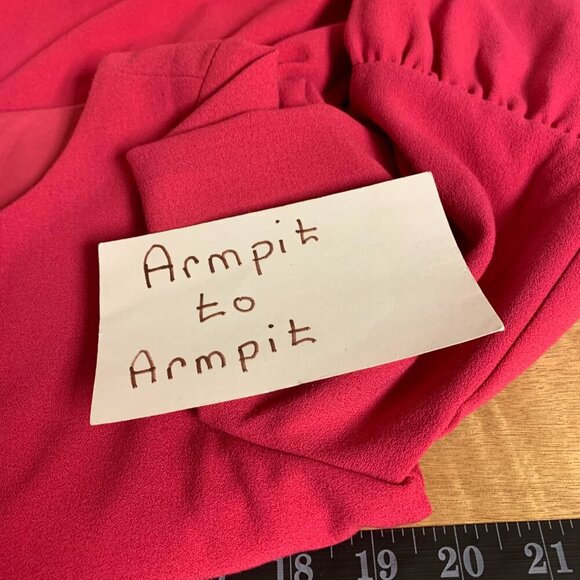 Talbots dress SZ6 hot pink shift bell sleeves classic office business Barbiecore - Picture 8 of 10